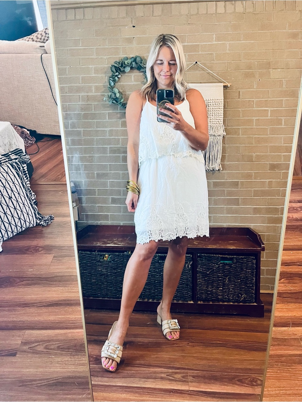 miami White Lace Mini Dress -